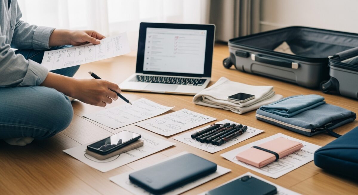 一週間旅行の持ち物を効率的にパッキングするコツ