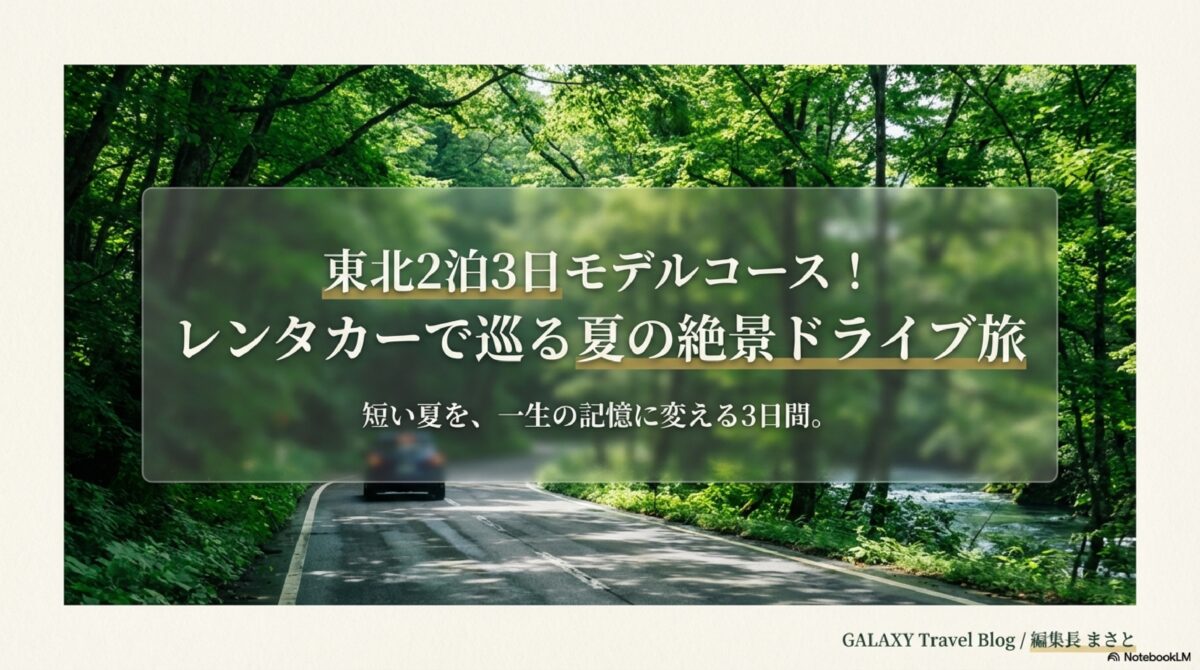 東北2泊3日モデルコース！レンタカーで巡る夏の絶景ドライブ旅