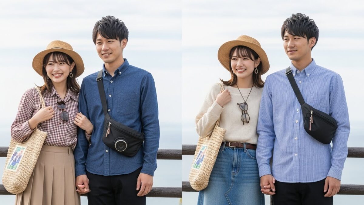 彼女が旅行で同じ服でも可愛く見せる着回し術