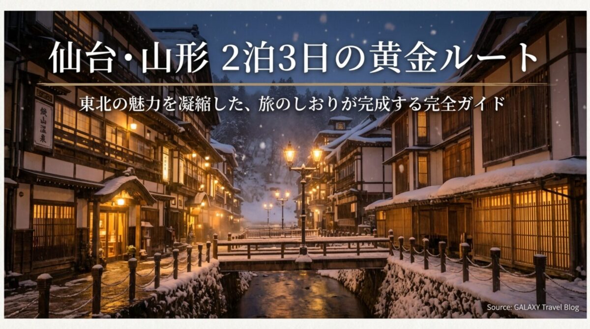 仙台と山形を2泊3日でまわるモデルコース｜東北観光を満喫する王道プラン